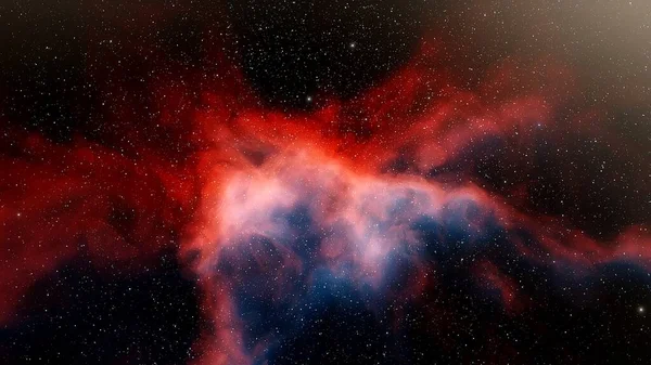 red-violet nebula in outer space, horsehead nebula, unusual colorful nebula in a distant galaxy, red nebula 3d render