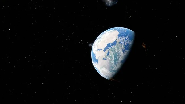 planet earth from space, earth globe from space 3d render