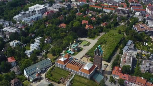 Aerial View City Darmstadt Germany Sunny Day Summer — Stock Video