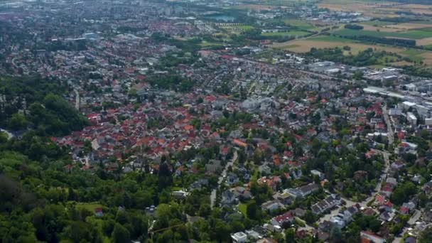 Letecký Pohled Zámek Schloss Auerbach Město Zwingenberg Německu — Stock video