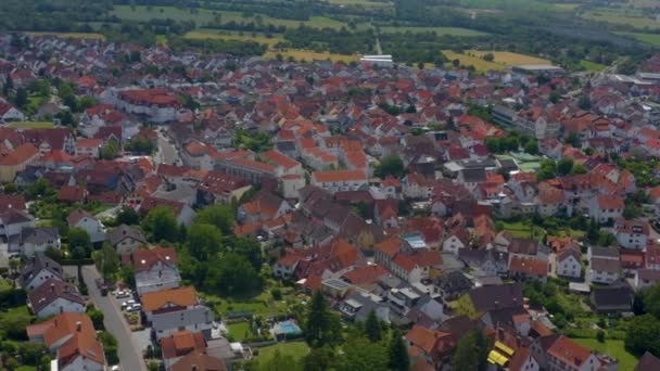 Luftaufnahme Des Dorfes Nußloch Deutschland — Stockvideo