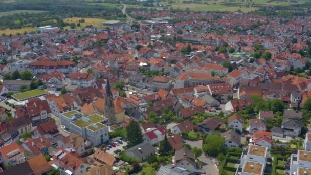 Aerial Dari Desa Nussloch Jerman — Stok Video