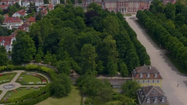 Aerial View Palace Bruchsal — Stock Video