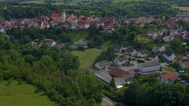 Luchtfoto Van Oude Stad Gochsheim Zuid Duitsland — Stockvideo