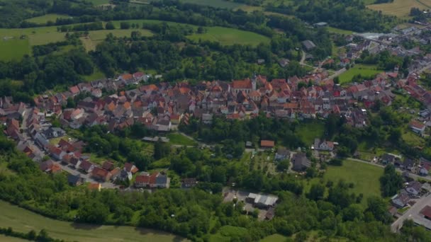 Aeronáutica Cidade Velha Gochsheim Alemanha Dia Sol Verão — Vídeo de Stock