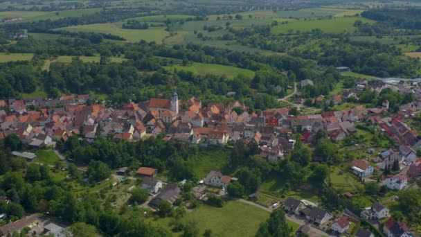 Vista Aérea Cidade Velha Gochsheim Alemanha — Vídeo de Stock