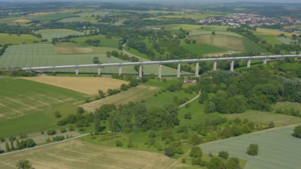 Aeril Del Puente Del Tren Bauerbach Alemania — Vídeo de stock