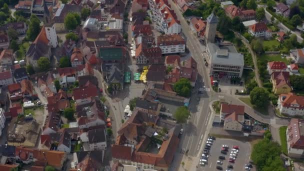 Luftaufnahme Der Stadt Bretten Deutschland — Stockvideo