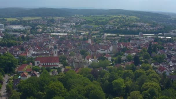 Aerial City Bretten Germany — Stock Video