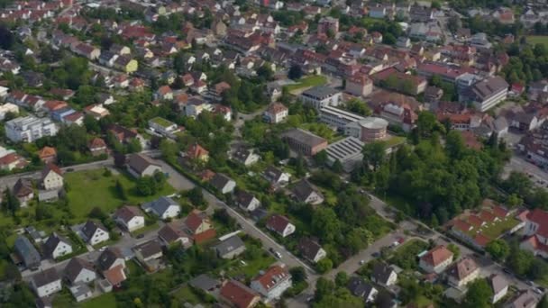 Воздух Города Бреттен Германии Солнечный День Весной — стоковое видео