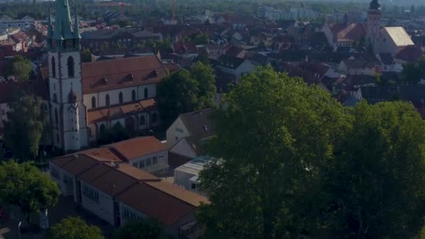 Aerial Durlach Old Historic Part Town Germany — Stock Video