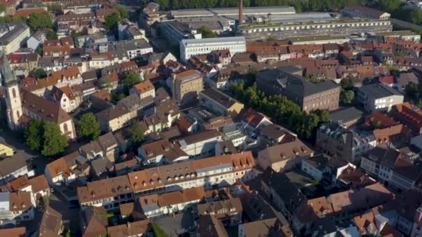 Aerial Durlach Old Historic Part Town Germany — Stock Video