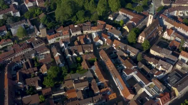 Flyg Till Durlach Från Den Gamla Historiska Delen Staden Tyskland — Stockvideo