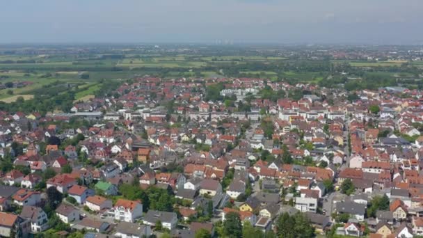 Vue Aérienne Ville Schriesheim Château Strahlenburg Allemagne Par Une Journée — Video