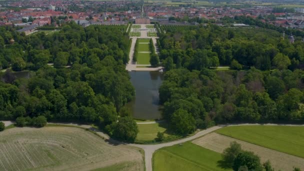 Воздух Дворца Города Schwetzingen Германии Недалеко Реки Рейн Весной — стоковое видео