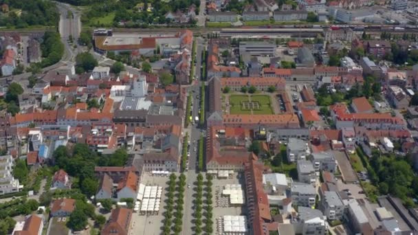 Luftaufnahme Von Schloss Und Stadt Schwetzingen Deutschland Der Nähe Des — Stockvideo