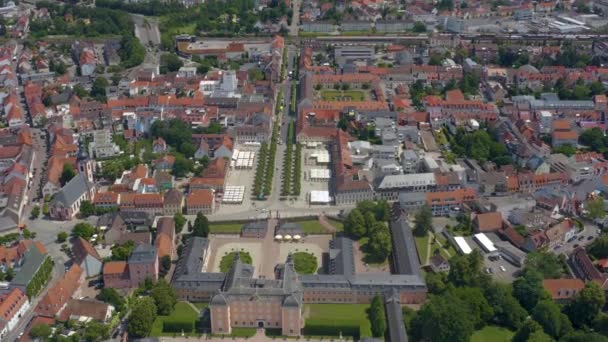 Palácio Cidade Schwetzingen Alemanha Perto Rio Rhein Primavera — Vídeo de Stock