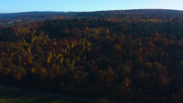 Het Zwarte Bos Zuid Duitsland Een Zonnige Dag Herfst — Stockvideo