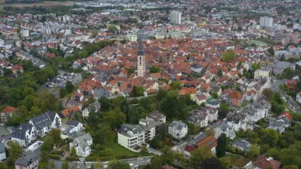 Légi Felvétel Város Oberursel Németországban Egy Felhős Napon Ősszel — Stock videók