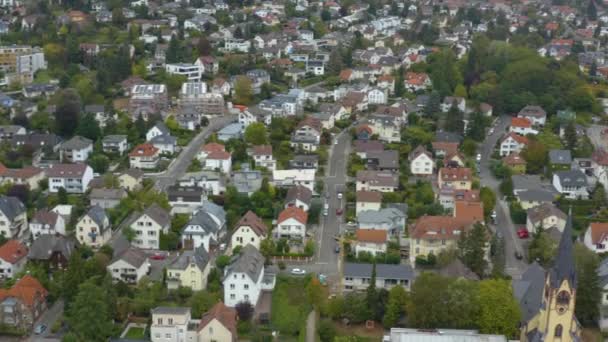 Luftaufnahme Der Stadt Hofheim Deutschland Einem Bewölkten Tag Herbst — Stockvideo