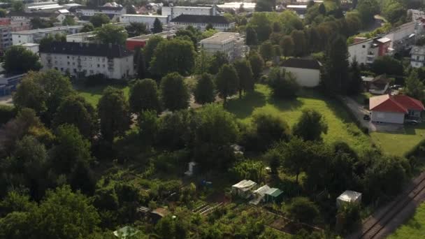 Vista Aérea Alrededor Ciudad Buehl Alemania Día Soleado Cerca Del — Vídeo de stock