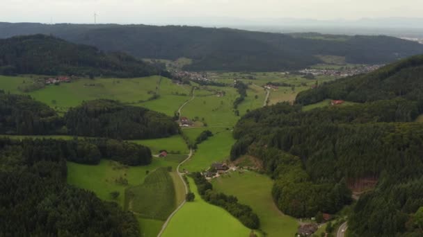 Αεροφωτογραφία Γύρω Από Κάστρο Hohengeroldseck Στη Γερμανία Μια Ηλιόλουστη Μέρα — Αρχείο Βίντεο