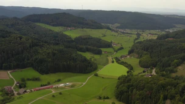 Flygfoto Runt Slottet Hohengeroldseck Tyskland Solig Dag Sommaren — Stockvideo