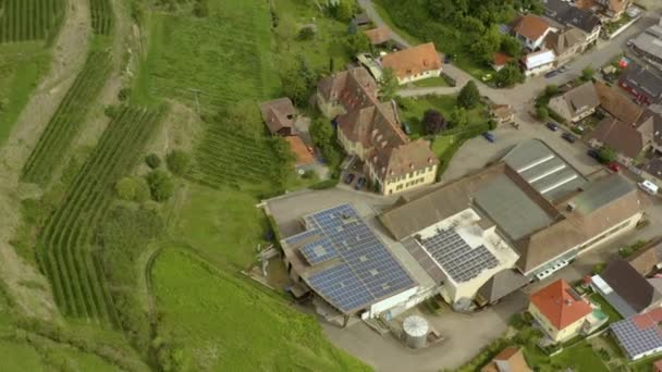 Luchtfoto Van Het Dorp Kiechlinsbergen Kaiserstuhl Duitsland — Stockvideo