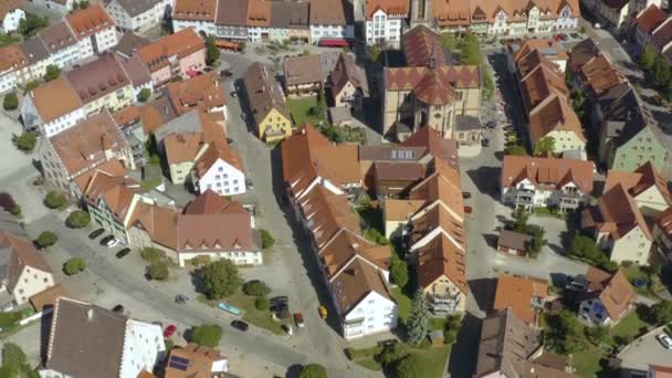 Letecký Pohled Obec Braeunlingen Německu Černém Lese Slunečného Letního Dne — Stock video