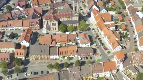 Letecký Pohled Obec Braeunlingen Německu Černém Lese Slunečného Letního Dne — Stock video