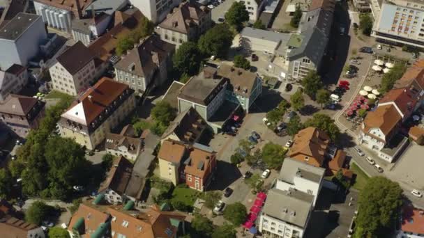 Vista Aérea Ciudad Donaueschingen Alemania Bosque Negro Día Soleado Verano — Vídeos de Stock