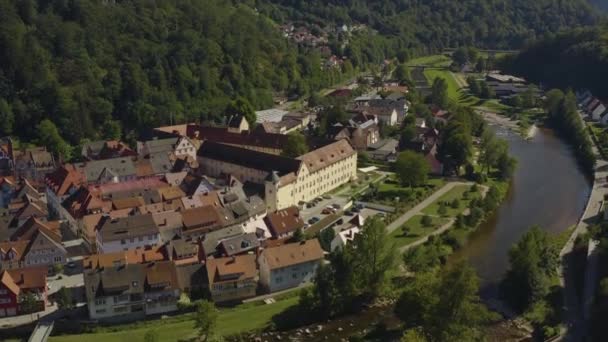 Yazın Güneşli Bir Günde Almanya Daki Wolfach Şehrinin Kara Orman — Stok video