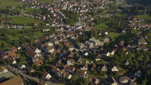 Vista Aérea Ciudad Baiersbronn Alemania Bosque Negro Día Soleado Verano — Vídeos de Stock