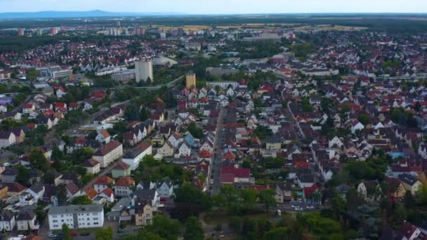 Aérien Ville Ruesselsheim Allemagne Par Après Midi Ensoleillé Printemps — Video
