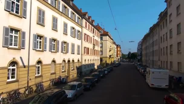 Flying Streets Karlsruhe Top Double Decker Bus — Stock Video