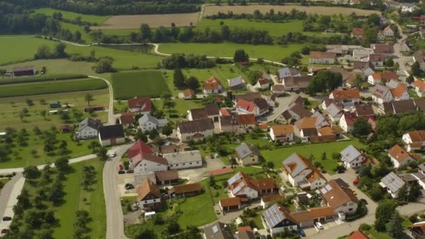 Luftfoto Landsbyen Lauterach Tyskland Solrig Dag Sommeren – Stock-video