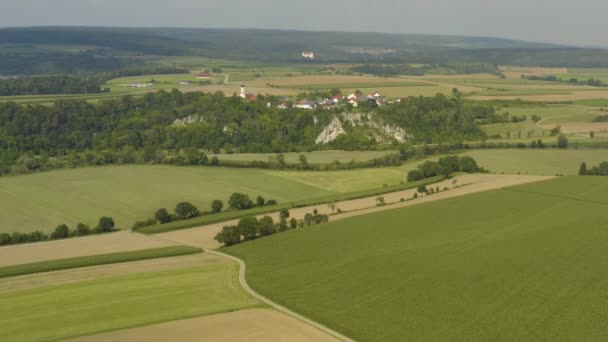Letecký Pohled Klášter Obermarchtal Německu Slunečného Letního Dne — Stock video