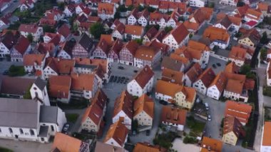 Almanya 'daki Trochtelfingen şehrinin hava görüntüsü