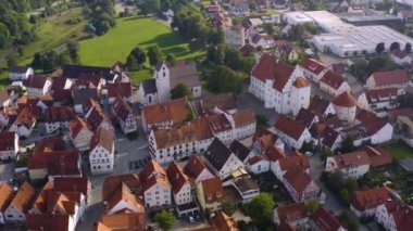 Almanya 'daki Trochtelfingen şehrinin hava görüntüsü