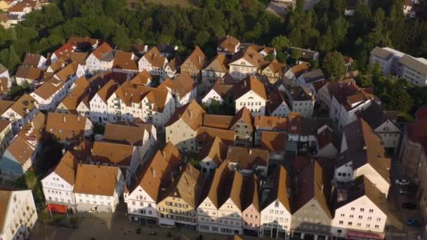 Légi Felvétel Város Hechingen Németországban — Stock videók