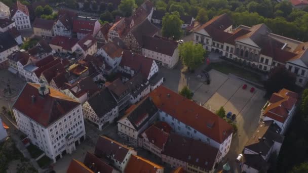 Вид Повітря Місто Гехінген Німеччина — стокове відео
