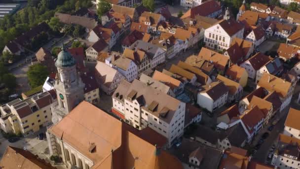 Flygfoto Över Staden Hechingen Tyskland — Stockvideo