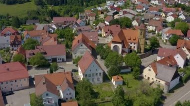 Almanya 'daki Wissgoldingen köyünün hava manzarası