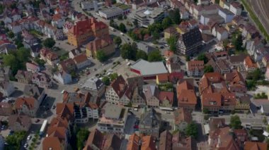 Almanya 'daki Geislingen şehrinin eski bölümünün havası.