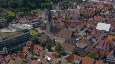Almanya 'daki Geislingen şehrinin eski bölümünün havası.