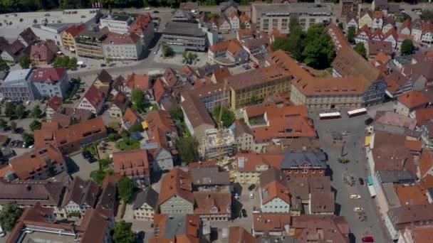 Luftaufnahme Der Altstadt Von Schwäbisch Gmünd — Stockvideo