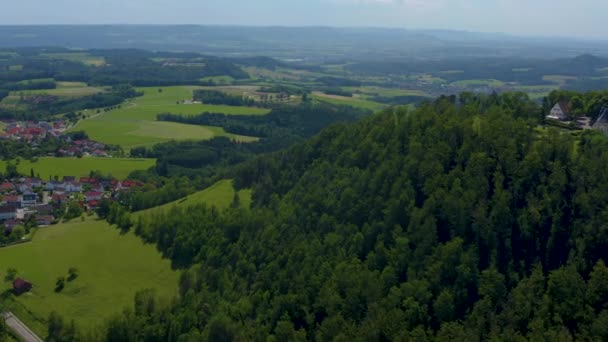 Luchtfoto Rond Dorpen Strassdorf Waldstetten Duitsland — Stockvideo