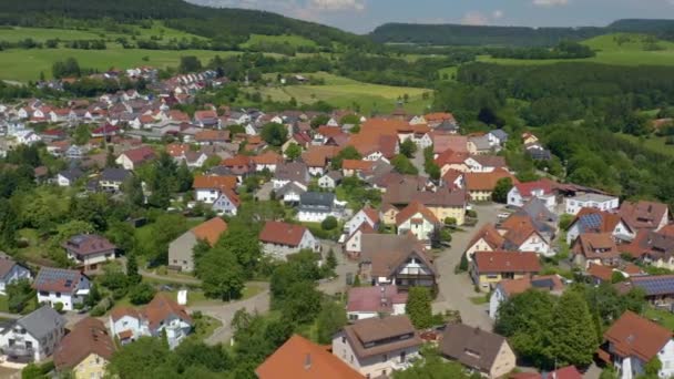 Veduta Aerea Del Villaggio Wissgoldingen Germania — Video Stock