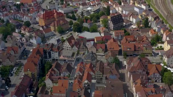 Vue Aérienne Vieille Ville Geislingen Allemagne — Video