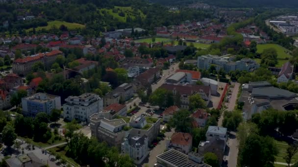 Schwaebisch Gmuendin Vanhan Kaupunginosan Antenni Saksassa — kuvapankkivideo